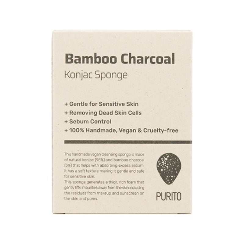 Bamboo Charcoal Konjac Sponge 1 Pc