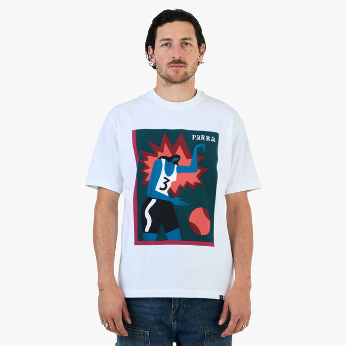 by Parra Basketball T-Shirt / White