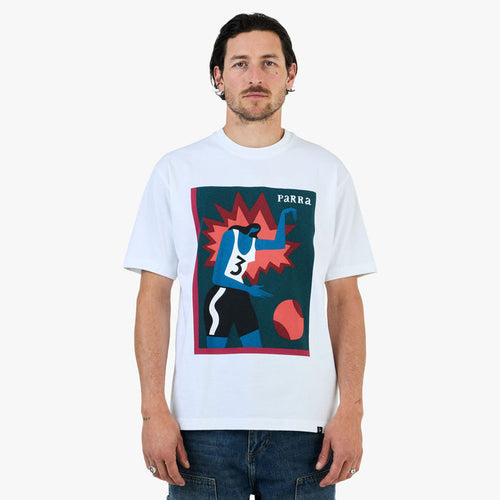 by Parra Basketball T-Shirt / White