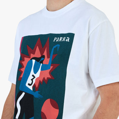 by Parra Basketball T-Shirt / White