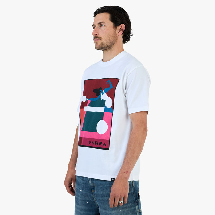 by Parra Ping Ponged T-Shirt / White