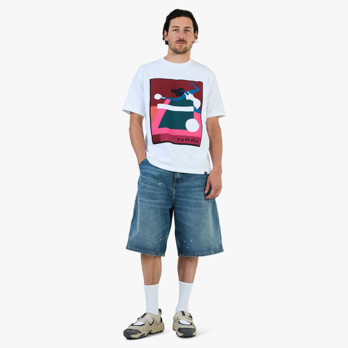 by Parra Ping Ponged T-Shirt / White