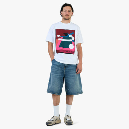 by Parra Ping Ponged T-Shirt / White