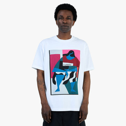 by Parra Reading The Square T-Shirt / White
