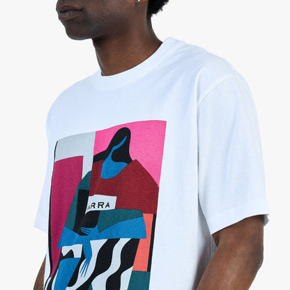 by Parra Reading The Square T-Shirt / White