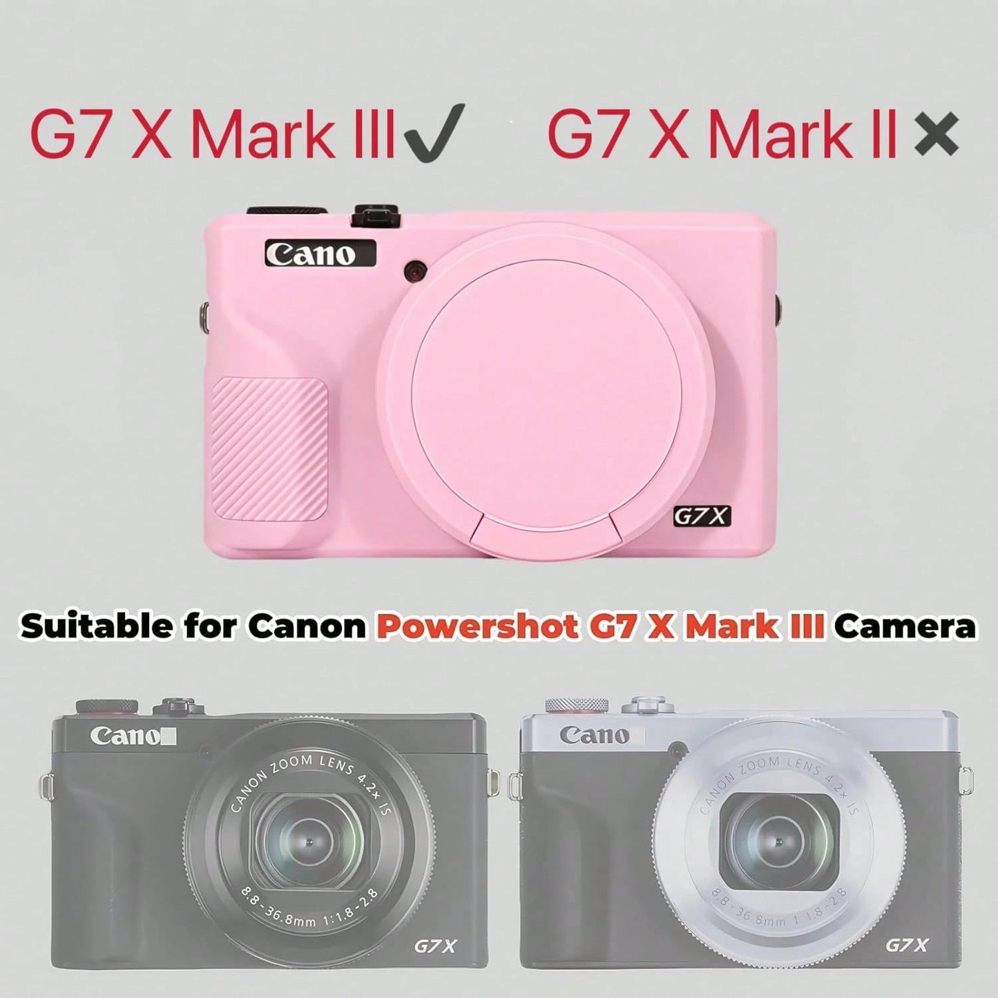 Canon G7 X Mark III Digital Camera Protective Case, Camera Silicone Sleeve, Canon Camera Bag, Camera Accessories, Camera Case Charger Case Packing Cubes For Women For Men Charger Bag