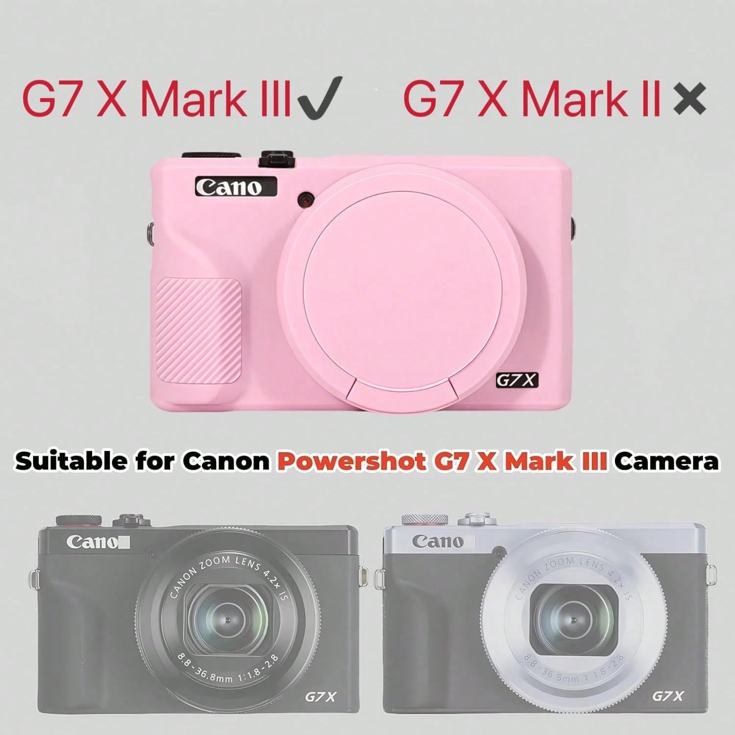 Canon G7 X Mark III Digital Camera Protective Case, Camera Silicone Sleeve, Canon Camera Bag, Camera Accessories, Camera Case Charger Case Packing Cubes For Women For Men Charger Bag