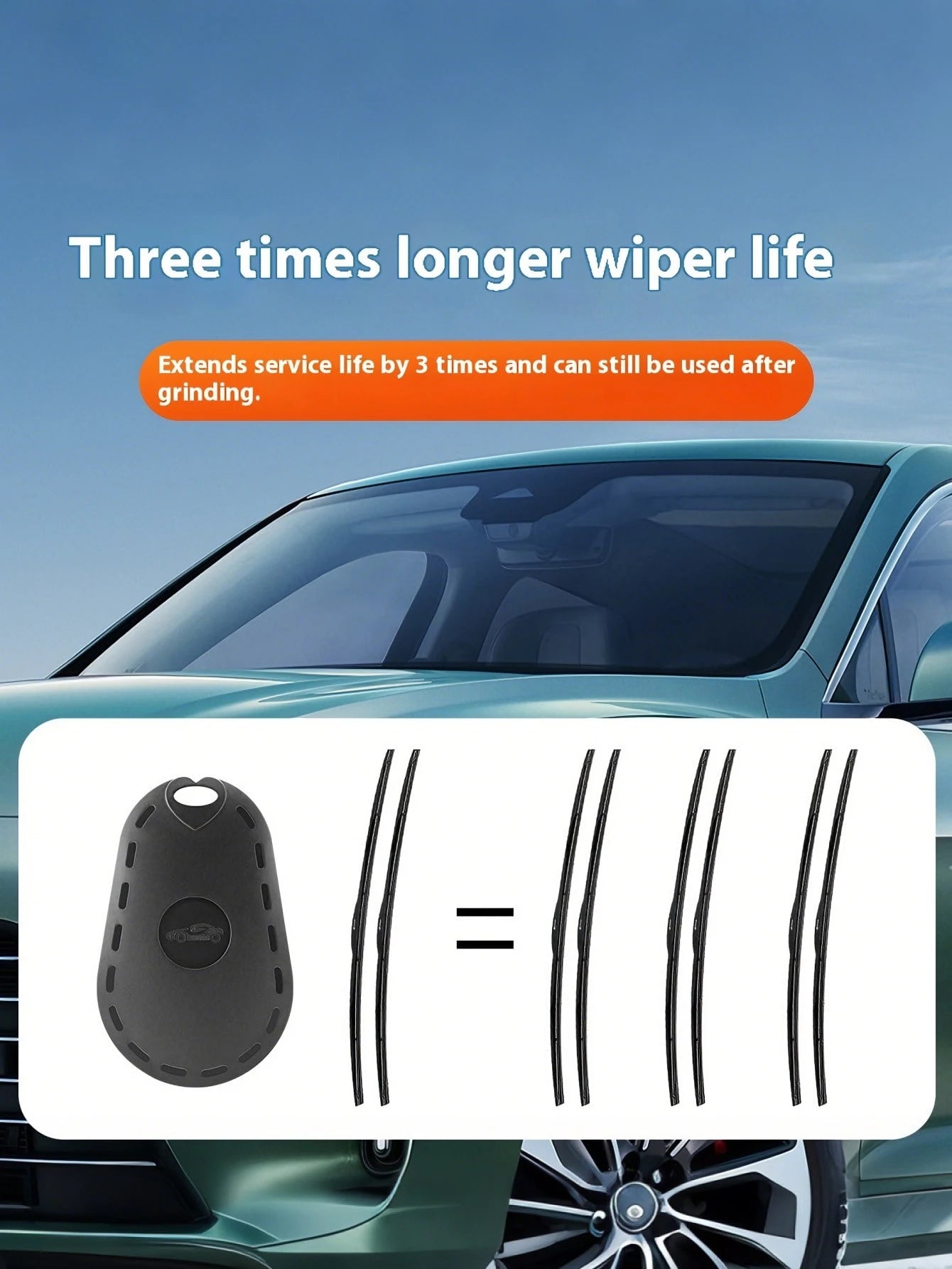 Car Care Accessory Silent Windshield Wiper Blades For Cars, Portable Polisher, Vehicle Cleaning Aid, Handheld Tool, Designed For Foggy Weather, To Be Installed On A Caravan, A Tool Used For Removing S