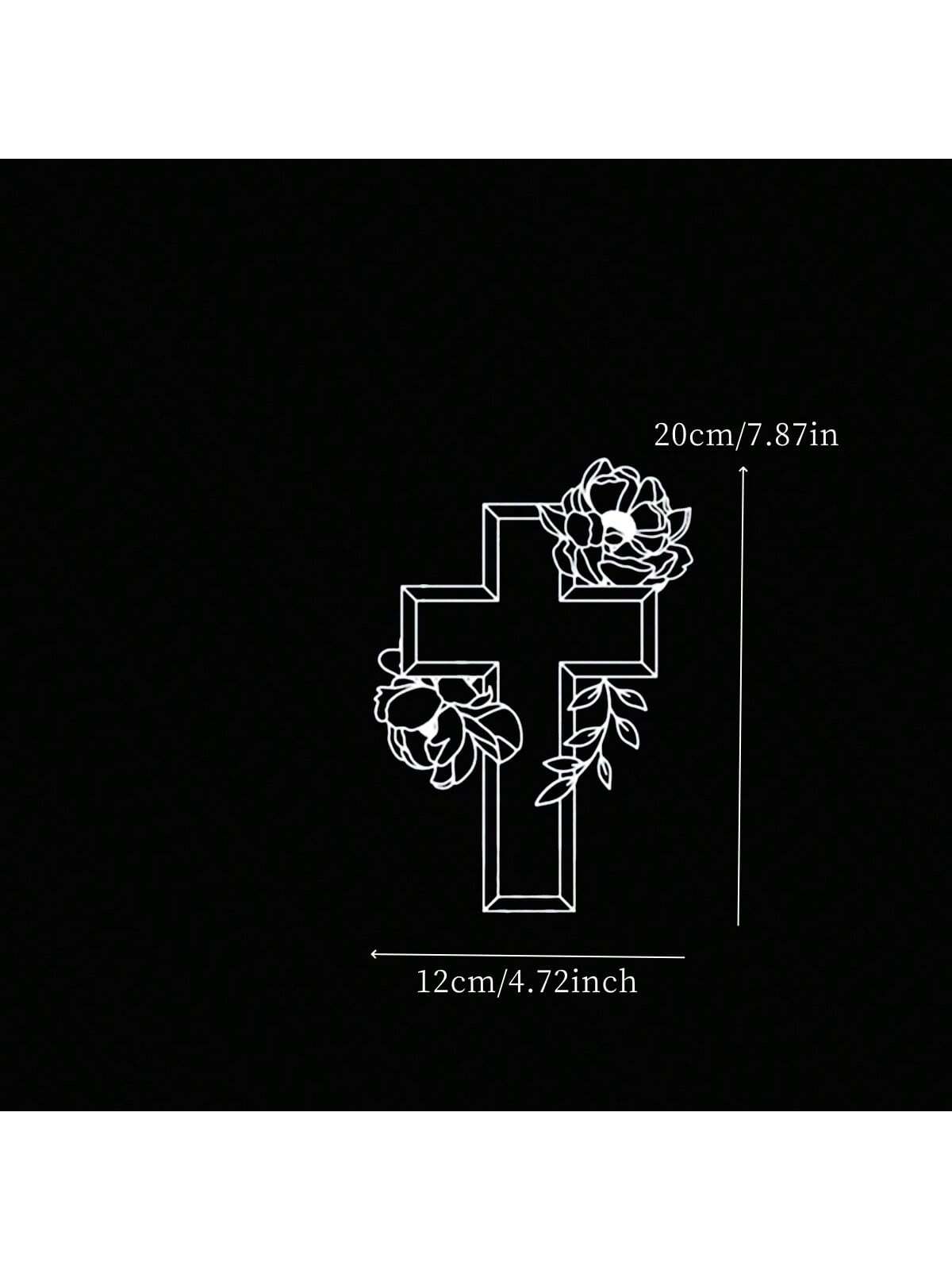 Car Cross Decal Faith Bumper Decal Cross Floral Sticker For Car,Laptop,Bottle Etc.