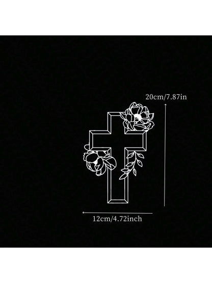 Car Cross Decal Faith Bumper Decal Cross Floral Sticker For Car,Laptop,Bottle Etc.