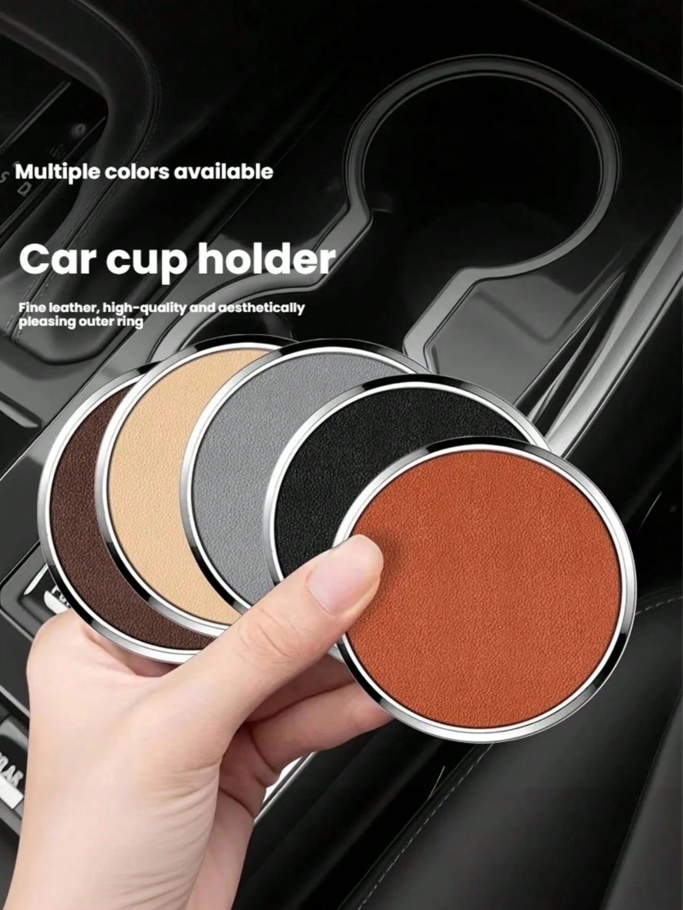 Car Cup Holder Mat Non-Slip Pad Creative Car Decoration Storage Tray Liner Universal Dust-Proof Mat