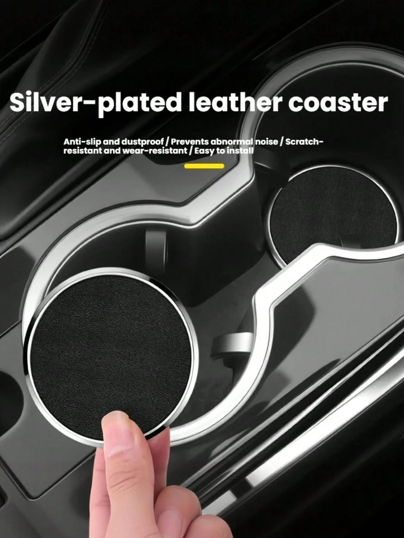 Car Cup Holder Mat Non-Slip Pad Creative Car Decoration Storage Tray Liner Universal Dust-Proof Mat
