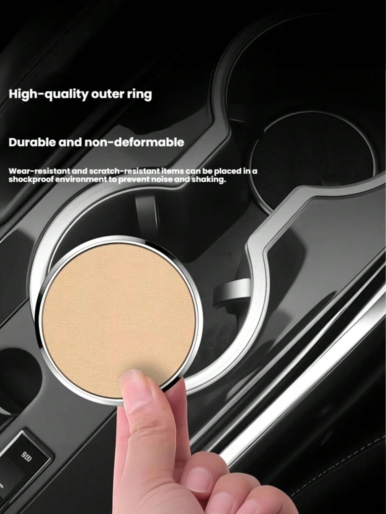 Car Cup Holder Mat Non-Slip Pad Creative Car Decoration Storage Tray Liner Universal Dust-Proof Mat