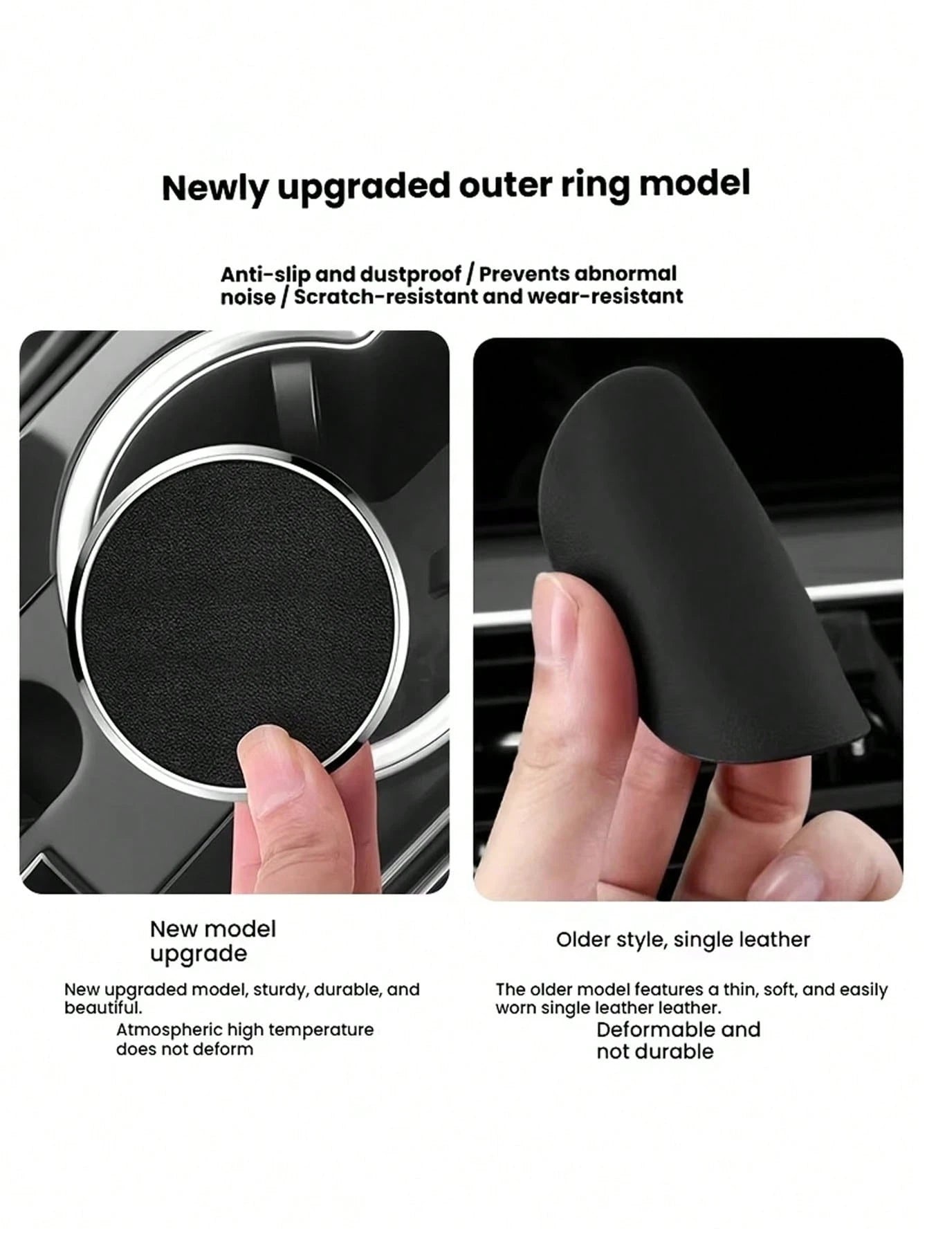 Car Cup Holder Mat Non-Slip Pad Creative Car Decoration Storage Tray Liner Universal Dust-Proof Mat