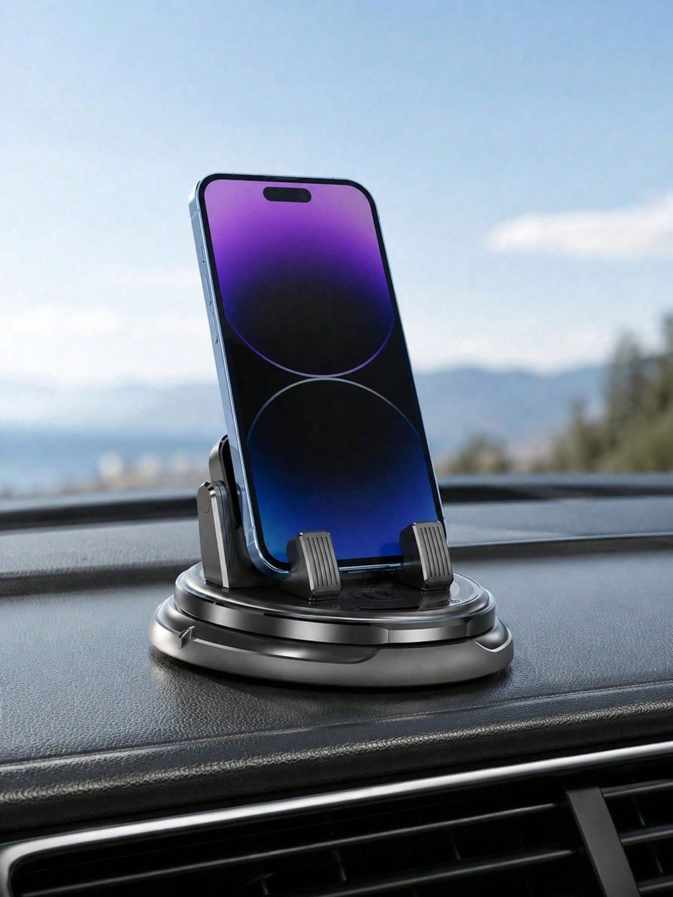 Car Dashboard Phone Holder With Hidden Parking Number Plate, 360° Rotatable Non-Slip Phone Mount, Universal Car Navigation Bracket For Sedan, SUV And Truck