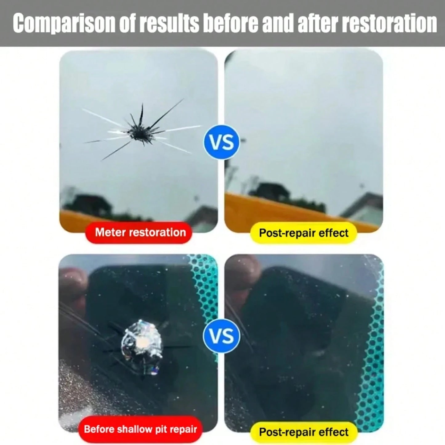Car Glass Crack Repair Car Window Scratches Repair Automobile Windshield Broken Repair Automobile Windscreen Restoration