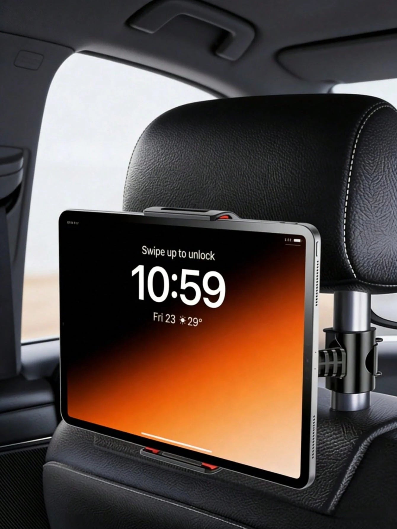 Car Headrest Tablet Phone Mount Holder, 360° Rotatable Back Seat Device Stand For Kids, Toddler Road Trip Entertainment Car Seat Accessory