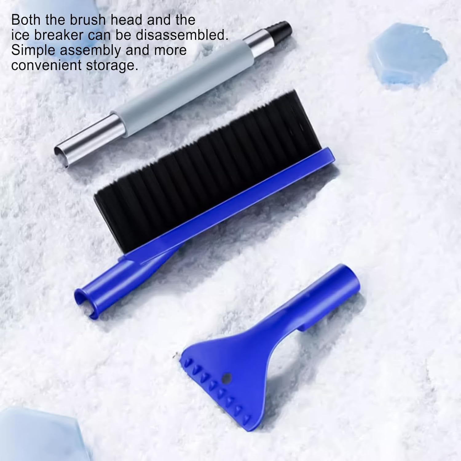 Car Ice Scraper- Snow Brush Car, Snow Shovel Brush| Auto Snow Windshield And Roof Cleaner, Snow Brush Combo With Extendable Handle Grip, Lightweight Winter Tool Auto Snow Removal Accessory For