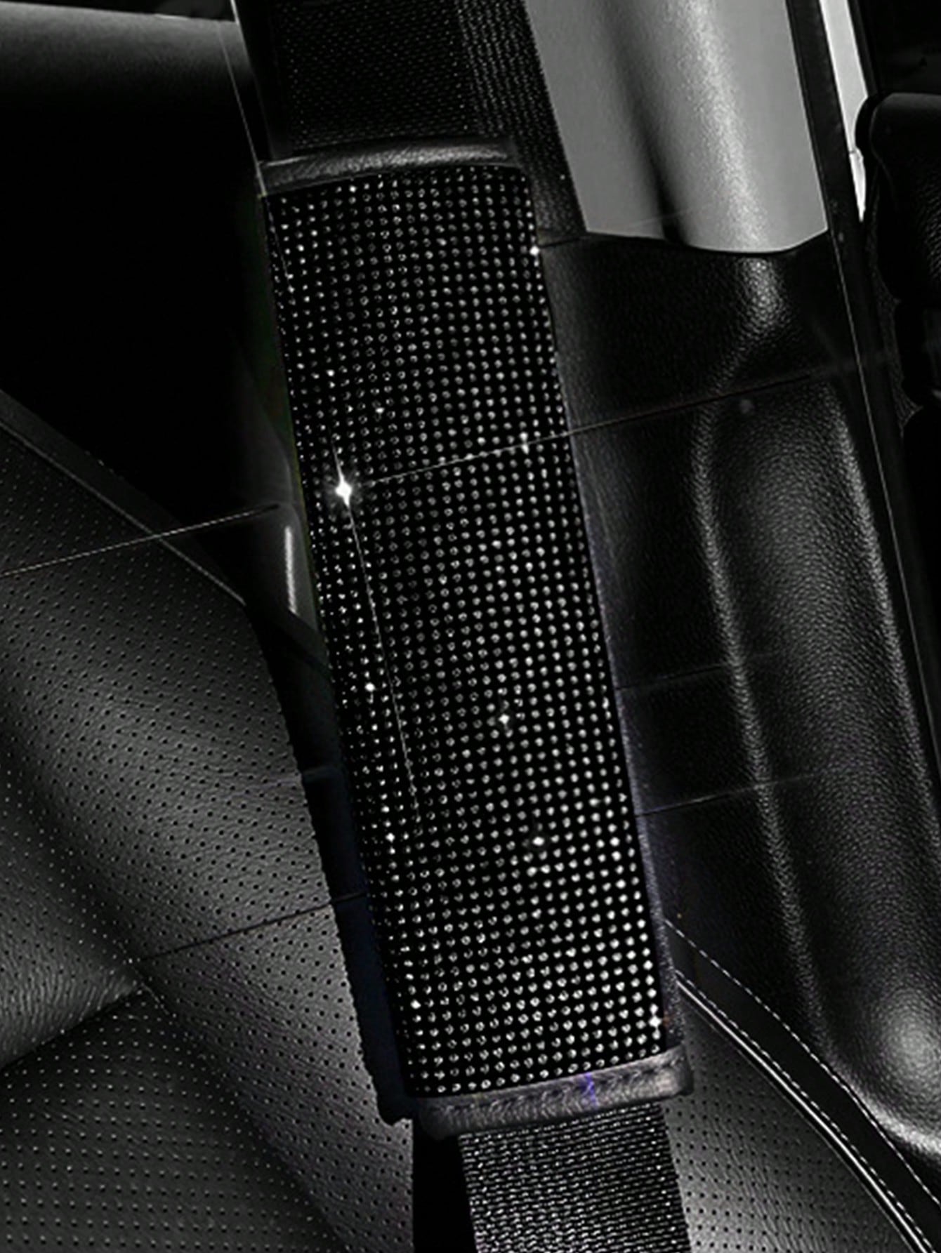 Car Seat Belt Cover Diamond Sparkling Women's Seat Belt Cushion Rhinestone Crystal Car Seat Belt Cover All Season Universal