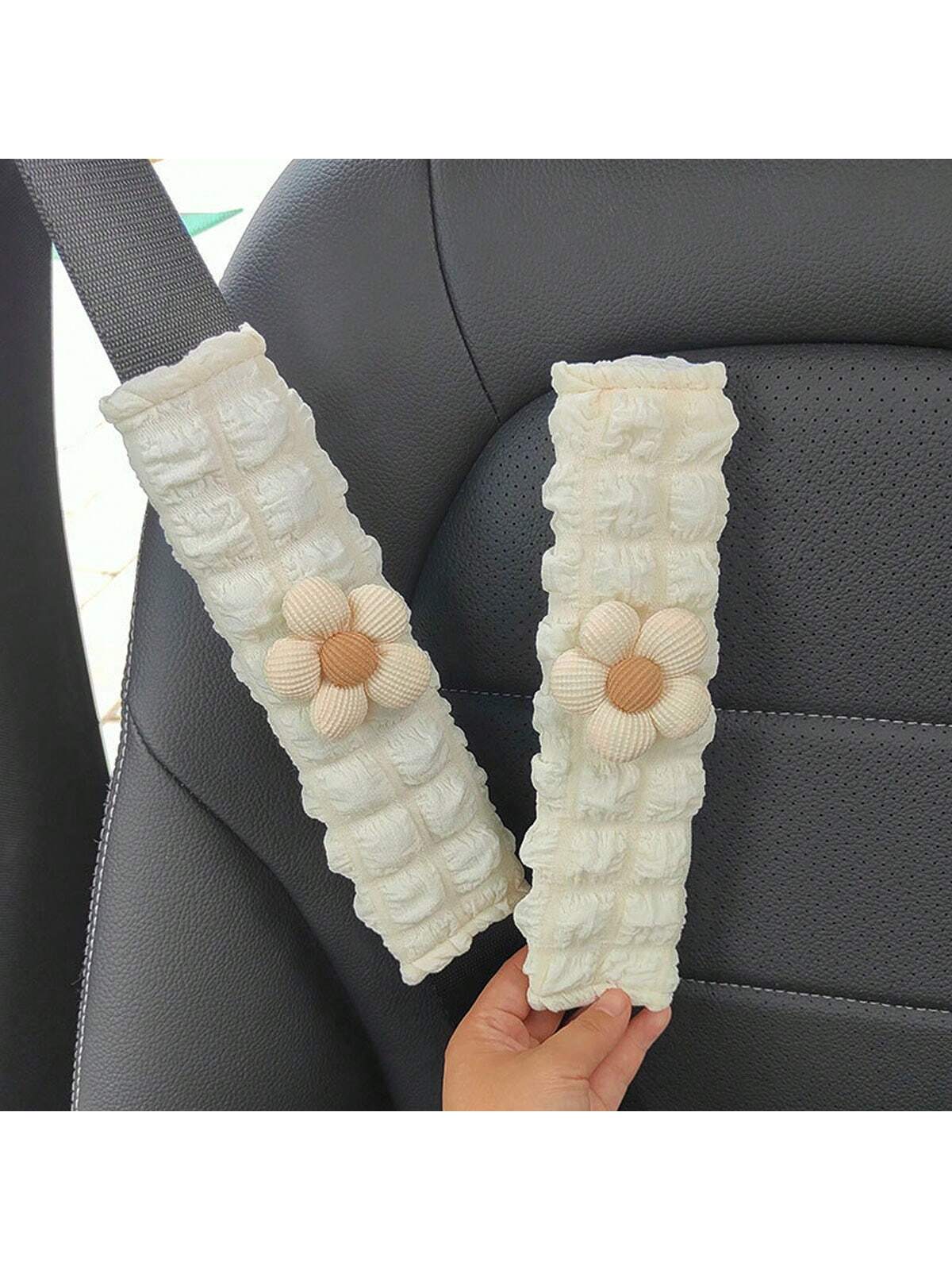 Car Seat Belt Shoulder Pads, Creative Floral Shoulder Protection Covers, Seat Belt Protector Pads, Car Interior Accessories, Suitable For All Seasons