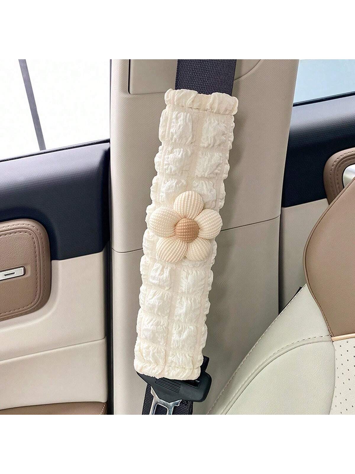 Car Seat Belt Shoulder Pads, Creative Floral Shoulder Protection Covers, Seat Belt Protector Pads, Car Interior Accessories, Suitable For All Seasons