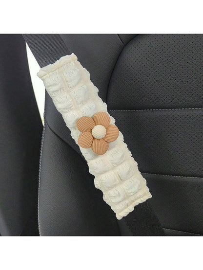 Car Seat Belt Shoulder Pads, Creative Floral Shoulder Protection Covers, Seat Belt Protector Pads, Car Interior Accessories, Suitable For All Seasons