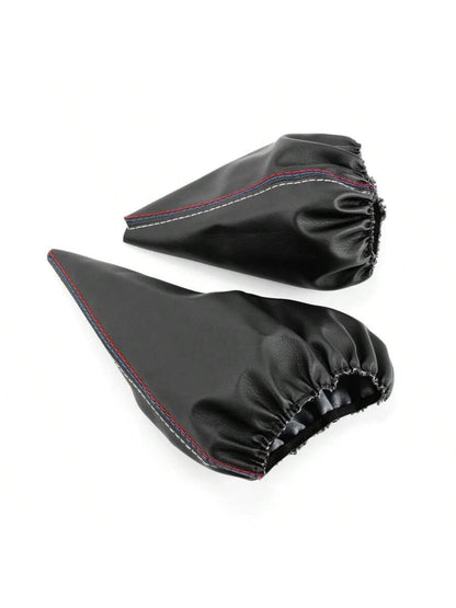 Car Shift Gear Stick Dust-Proof Cover Handbrake Handle Faux Leather Cover For BMW E30 E36 E34 E46 Z3 Manual Models
