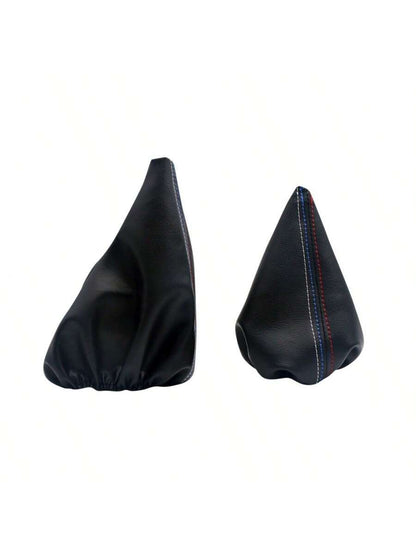 Car Shift Gear Stick Dust-Proof Cover Handbrake Handle Faux Leather Cover For BMW E30 E36 E34 E46 Z3 Manual Models