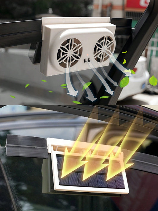 Car Solar Powered Exhaust Fan- Eliminates Odors, Smoke, And Air Pollution, Fits General Car Types, Operates On The Go, Enjoying Fresh Air And Smoke Purification, Car Ventilation Fan, Car Accessories