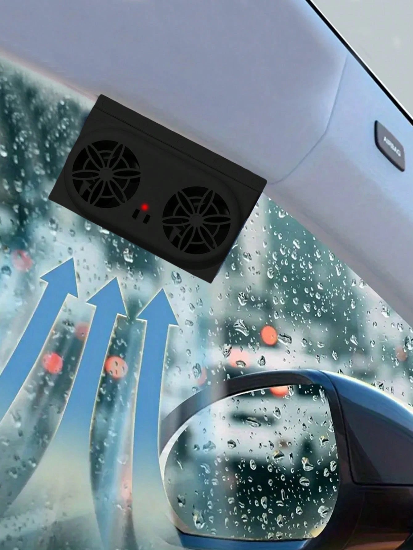 Car Solar Powered Exhaust Fan- Eliminates Odors, Smoke, And Air Pollution, Fits General Car Types, Operates On The Go, Enjoying Fresh Air And Smoke Purification, Car Ventilation Fan, Car Accessories