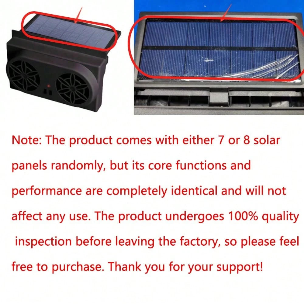 Car Solar Powered Exhaust Fan- Eliminates Odors, Smoke, And Air Pollution, Fits General Car Types, Operates On The Go, Enjoying Fresh Air And Smoke Purification, Car Ventilation Fan, Car Accessories