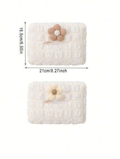 Car Tissue Box, Puff Style Tissue Box, Car Seat Hanging Tissue Box Holder, Cute Minimalist High-End Car Interior Decoration Tissue Box