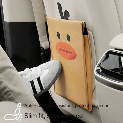 Car Trash Can, Foldable Large Capacity Rear Seat Garbage Bag, Cartoon Creative Hanging Storage Organizer For Car Interior