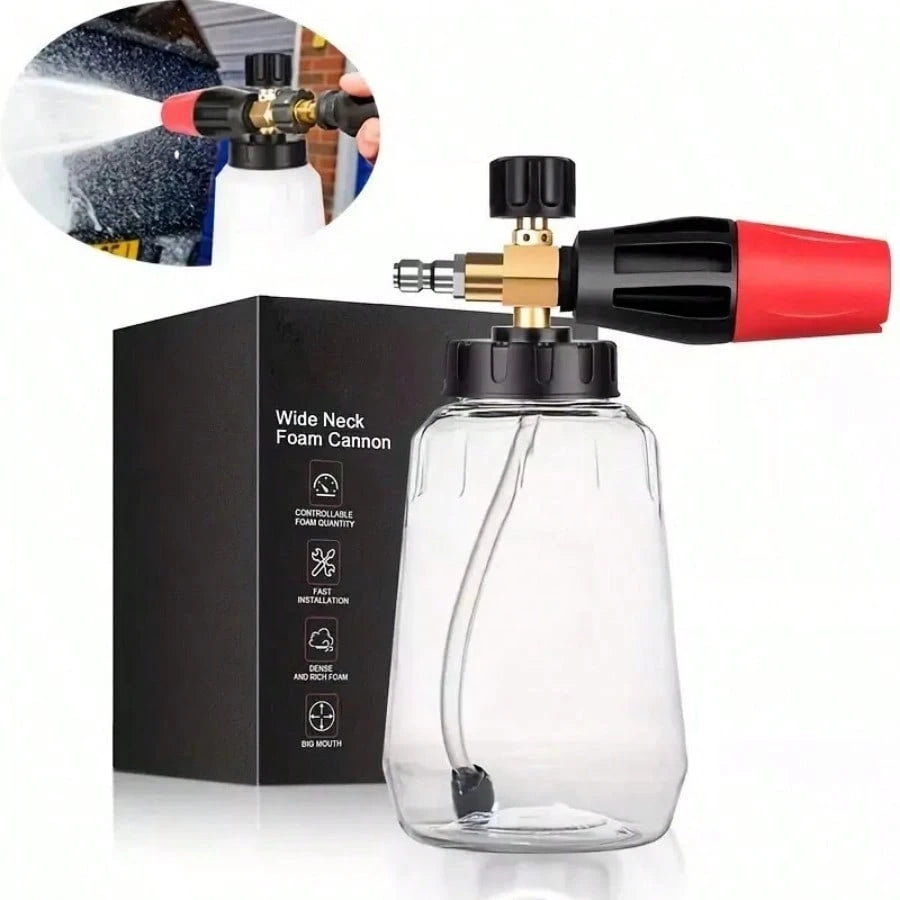 Car Wash Foam Sprayer High Pressure Washer Foam Cannon, With1/4in Quick Connector Versatile For Car Motorcycle Truck SUV
