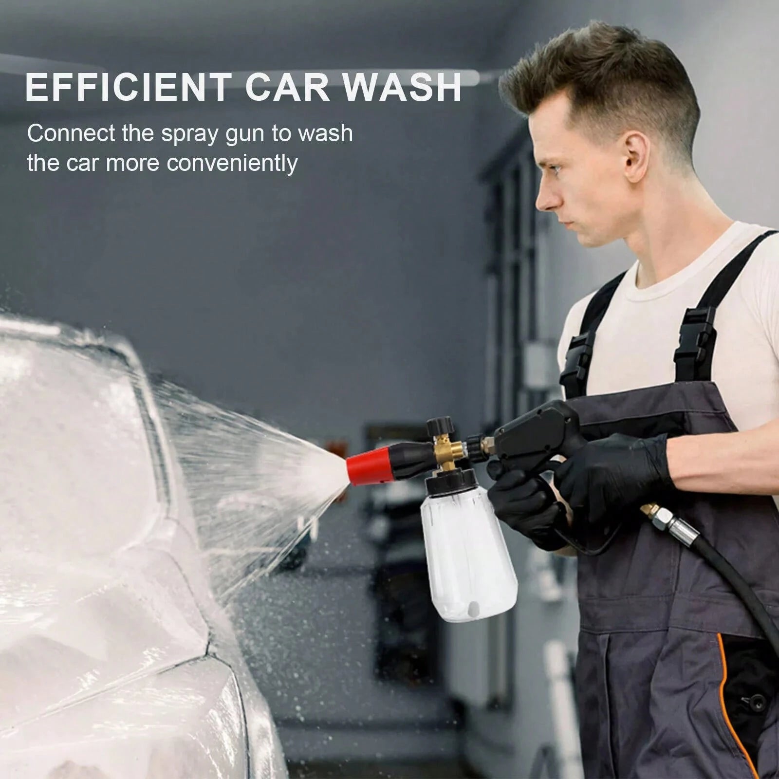 Car Wash Foam Sprayer High Pressure Washer Foam Cannon, With1/4in Quick Connector Versatile For Car Motorcycle Truck SUV
