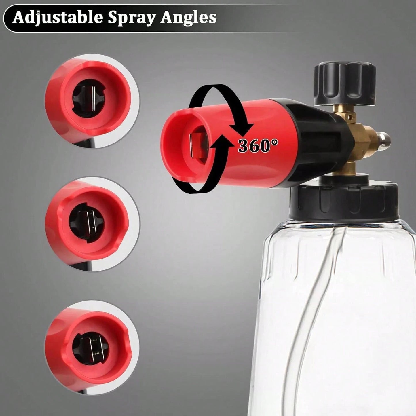 Car Wash Foam Sprayer High Pressure Washer Foam Cannon, With1/4in Quick Connector Versatile For Car Motorcycle Truck SUV
