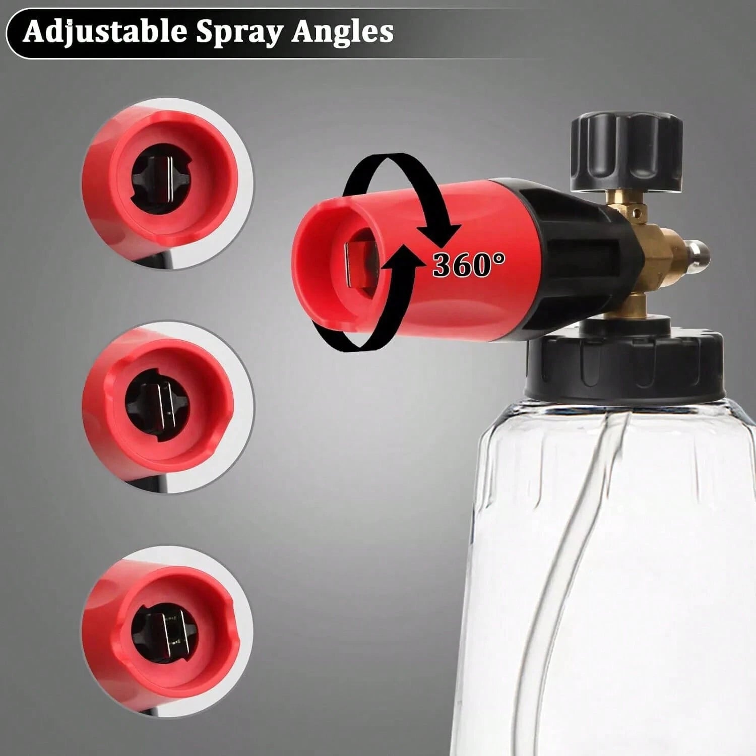 Car Wash Foam Sprayer High Pressure Washer Foam Cannon, With1/4in Quick Connector Versatile For Car Motorcycle Truck SUV