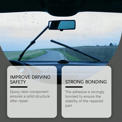 Car Windshield Crack Repair Fluid Diy Vehicle Window Glass Star-Shaped Crack Scratch Restore Quick Fix Nano Sealer Invisible Crack Protect Car Accessories Set With Blades And Curing Film