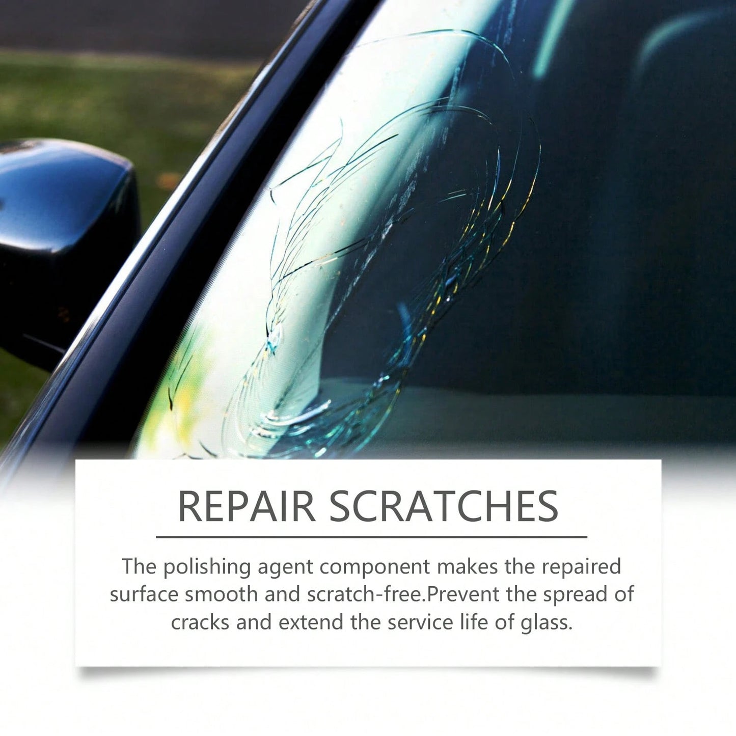Car Windshield Crack Repair Fluid Diy Vehicle Window Glass Star-Shaped Crack Scratch Restore Quick Fix Nano Sealer Invisible Crack Protect Car Accessories Set With Blades And Curing Film