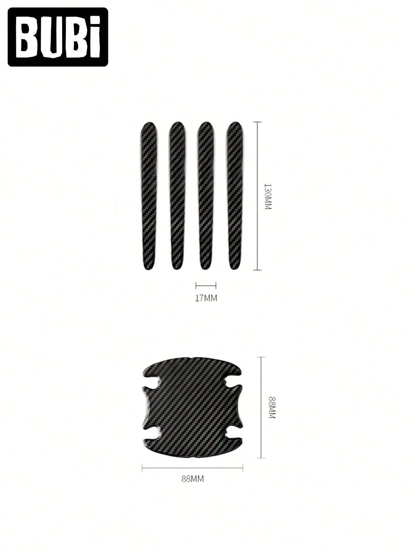 Carbon Fiber Car Door Handle Anti-Scratch Stickers Universal Bowl-Shaped Protective Film Anti-Scratch Waterproof Car Accessories