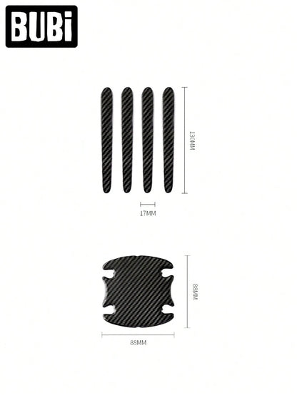 Carbon Fiber Car Door Handle Anti-Scratch Stickers Universal Bowl-Shaped Protective Film Anti-Scratch Waterproof Car Accessories