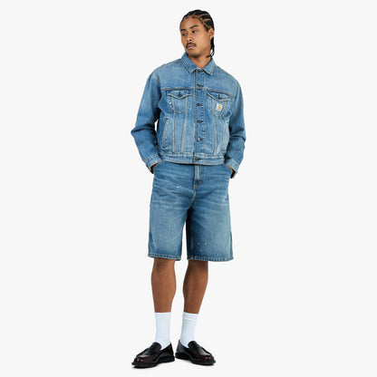 Carhartt WIP Helston Jacket Blue / Destroy Wash - Splatter