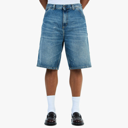 Carhartt WIP OG Single Knee Short Blue / Destroy Wash - Splatter