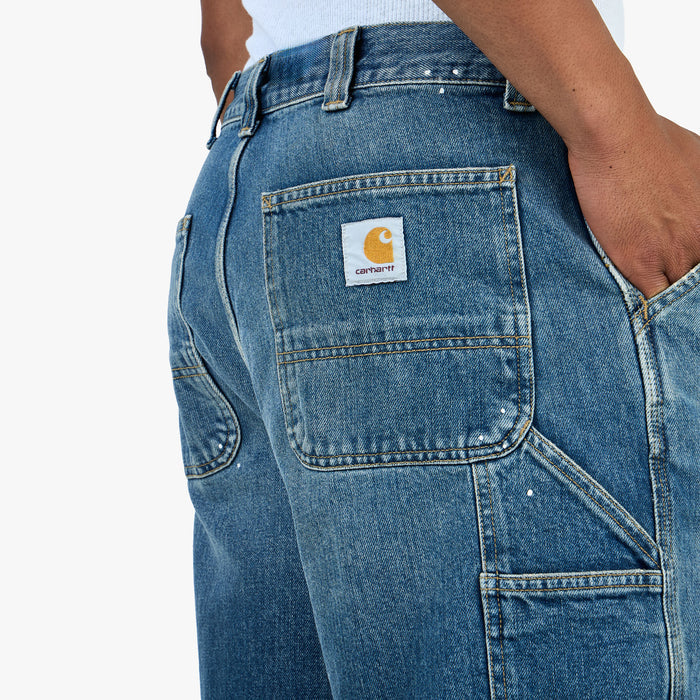 Carhartt WIP OG Single Knee Short Blue / Destroy Wash - Splatter