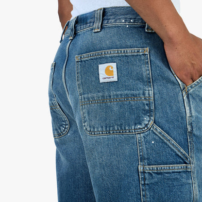 Carhartt WIP OG Single Knee Short Blue / Destroy Wash - Splatter