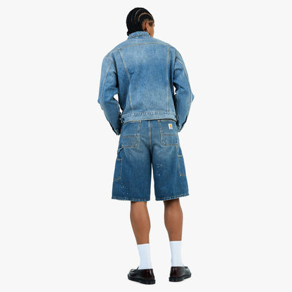 Carhartt WIP OG Single Knee Short Blue / Destroy Wash - Splatter