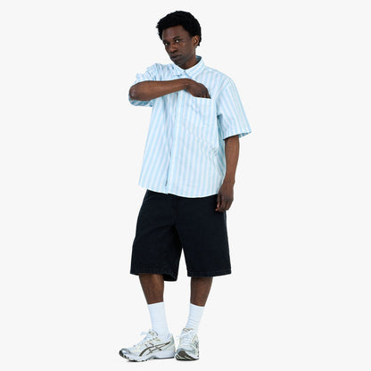 Carhartt WIP Royce Shirt Royce Stripe / Icaria - White