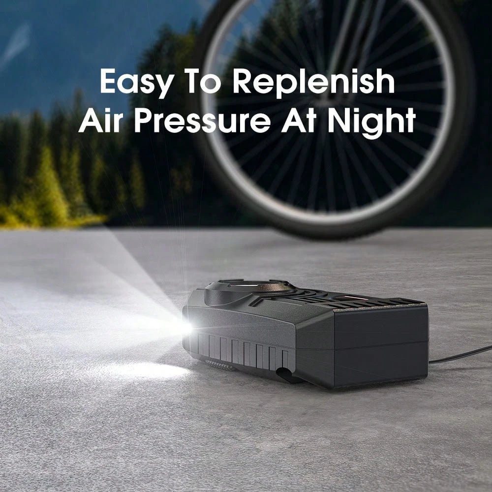 Carsun 150PSI Portable Tire Inflator Pump, Mechanical Type With LED Light, 12V Handheld Mini Air Compressor