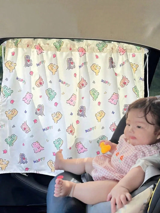 Cartoon Car Seat Sunshade, Suction Cup Side Window Privacy Shade, Cute Animal Car Suction Cup Side Window Privacy Sunshade| Essential Baby Travel Car UV Protection Sunshade