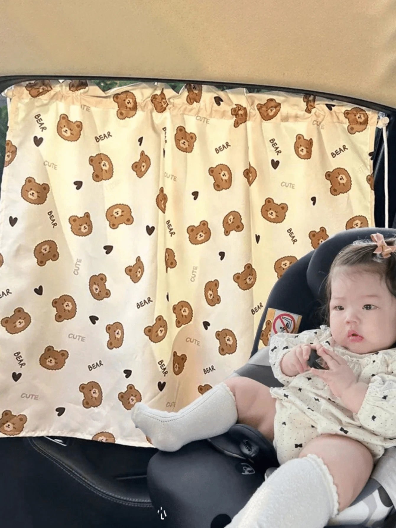 Cartoon Car Seat Sunshade, Suction Cup Side Window Privacy Shade, Cute Animal Car Suction Cup Side Window Privacy Sunshade| Essential Baby Travel Car UV Protection Sunshade